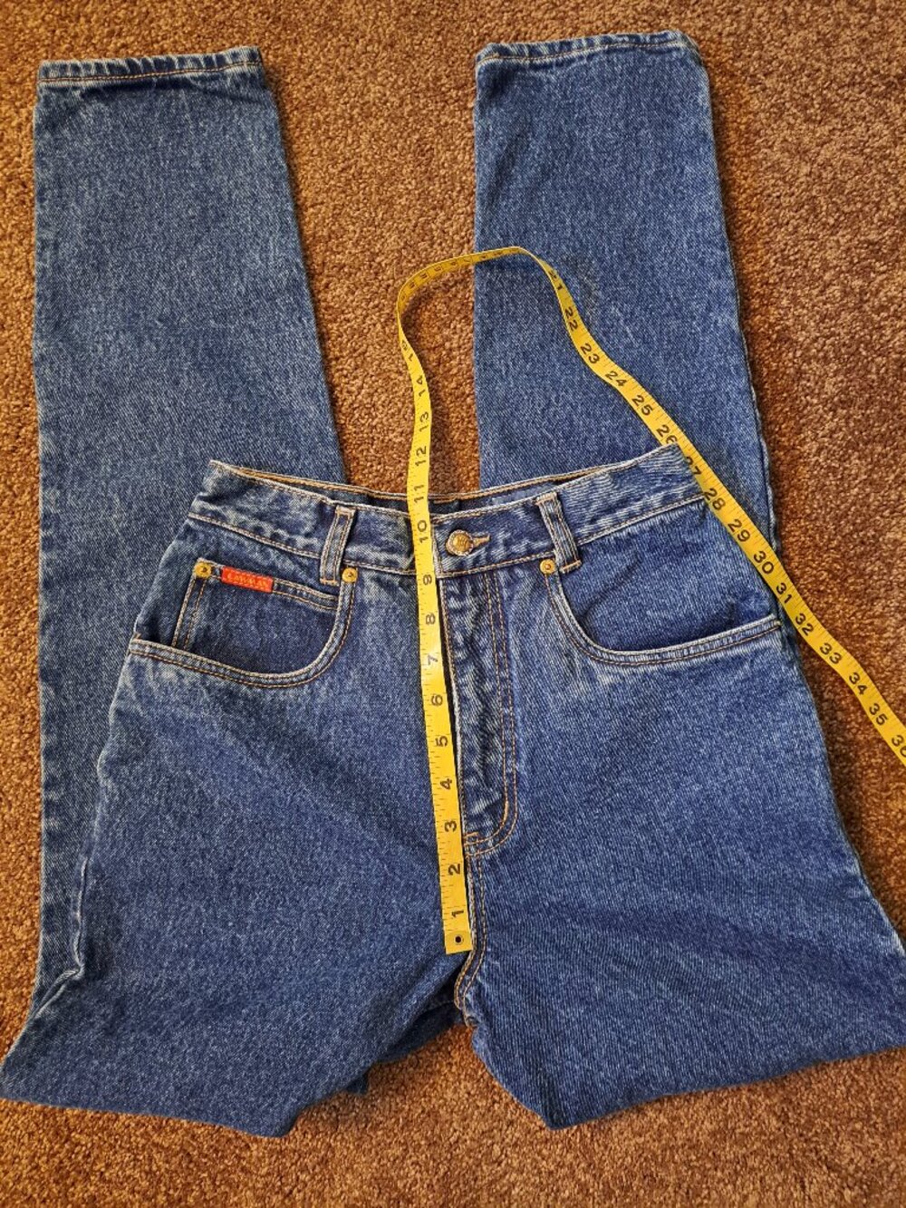 Vintage 80's,90's Lawman High Rise Western Jeans With Embroidered Logo Pocket - Picture 6 of 8
